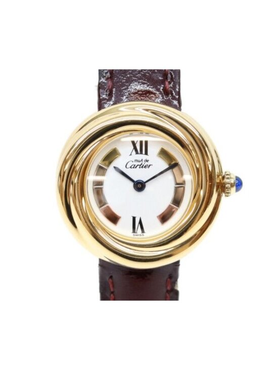 Cartier Other - Cartier Must Trinity Vermeil SM Side White Dial Quartz